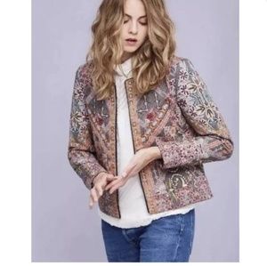 Anthropologie Studded Quilt Jacket Large NWOT